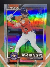 2026 Topps Series 1 - Brice Matthews -  Rainbow Foil #132 Houston Astros RC