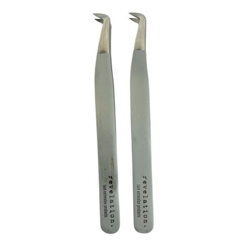 2 Wimpernpinzetten Revelation Wimpernverlängerung Pinzette Hochpräzise Pinzette - Bild 2 von 4