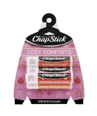 ChapStick Cozy Comforts Lip Balm Holiday Gift Set 4 Pack Variety