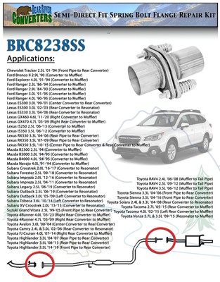 2 3/8 2.375 x 2 1/2 2.50 Exhaust Muffler Flange Pipe
