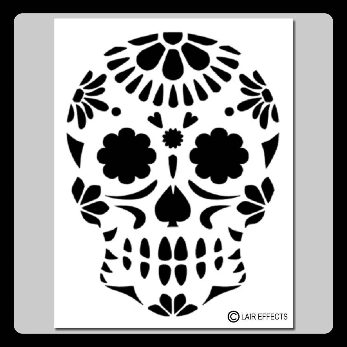 Sugar Skull Face Stencils