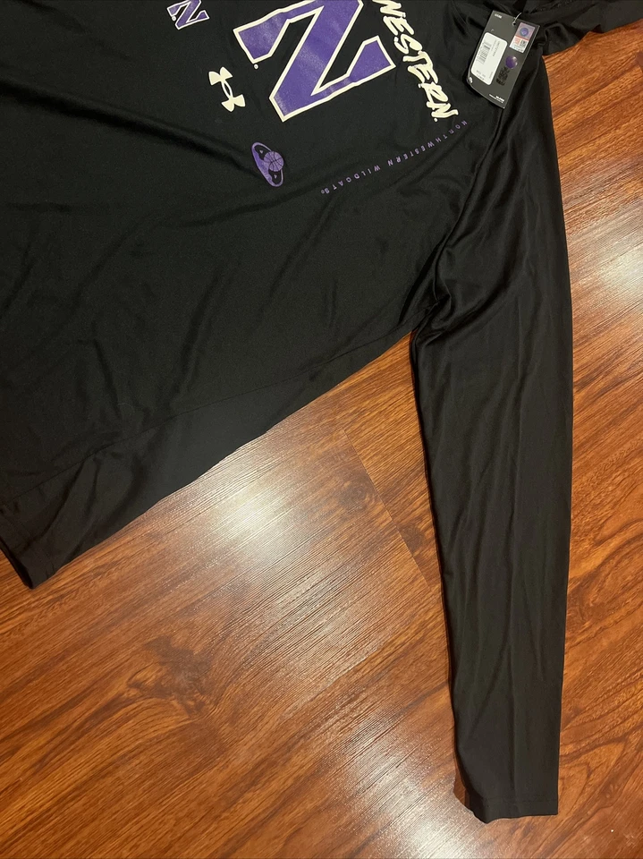 Under Armour Men’s Northwestern Long Sleeve Bench Hoodie Jersey Shirt Large L - Image 3 of 4