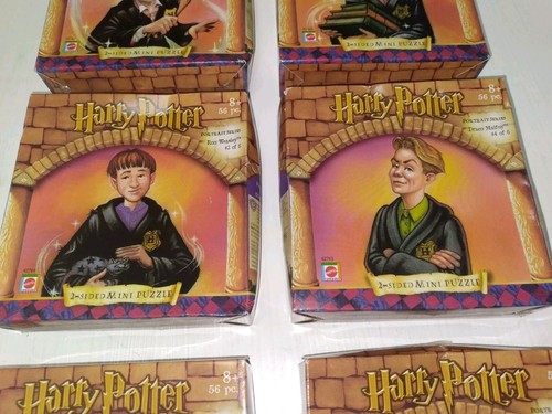 Nuevo 2001 Harry Potter Juego Completo #1-6 Dos Caras Mini Puzzle Serie Retrato  - Imagen 3 de 21