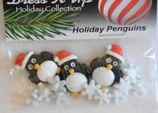 Holiday Penguins w Snowflakes / Winter Crafts / Dress It Up / Flat Back Penguins