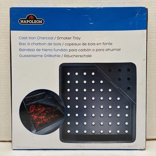 New/Open Box*Napoleon Cast Iron 15 x 14 Charcoal / Smoker Tray*67731
