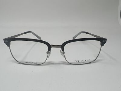 TED BAKER LONDON B355 Gunmetal 53/19 145 B:39 men s stainless eyeglasses AB244