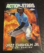 2023 Topps Chrome Update Jazz Chisholm Jr Action Stars Insert 