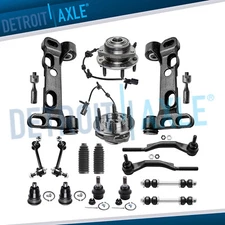 18pc Front Control Arms Wheel Bearing Hubs Kit for Chevy Trailblazer GMC Envoy