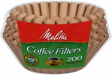 Melitta 62957 8To12 Cup Natural Brown unbleached Basket Coffee Filters 200 Count
