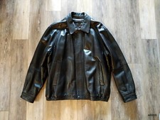 ✅claiborne ** Leather Zip Front Jacket Size Xl / Ln- Brown /man