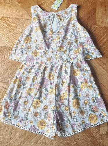 Big W - Teen Girls Pretty Floral Playsuit - Size 12 RRP $20 - Ladder Trim Romper - Picture 3 of 6