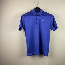 Puma Polo Golf Shirt Dry Cell Mens Medium Short Sleeve Performance Purple