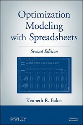 OPTIMIZATION MODELING WITH SPREADSHEETS By Kenneth R. Baker - Hardcover *VG+*