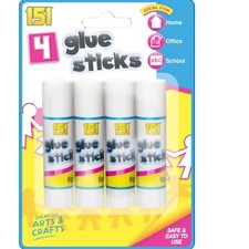 GLUE STICKS WASHABLE NON TOXIC FOR OFFICE SCHOOL HOME PRITT STICK CRAFT 8G X 4