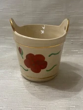 Handcrafted Sugar Bowl Vintage Bucket Holley Ross Pottery Poconos Ceramic