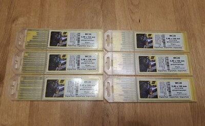 60 Stck. Original Esab WC20, 2,40 x 150 mm Wolframelektroden, grau 