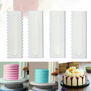 Cake Decorating Comb Icing Smoother Cake Scraper Pastry 6 Designs Baking Tool TB