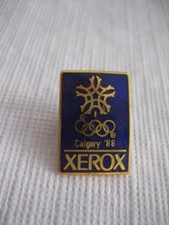 Vintage Collectible XEROX Advertising Olympic Pin Snowflake Calgary 1988 - P78