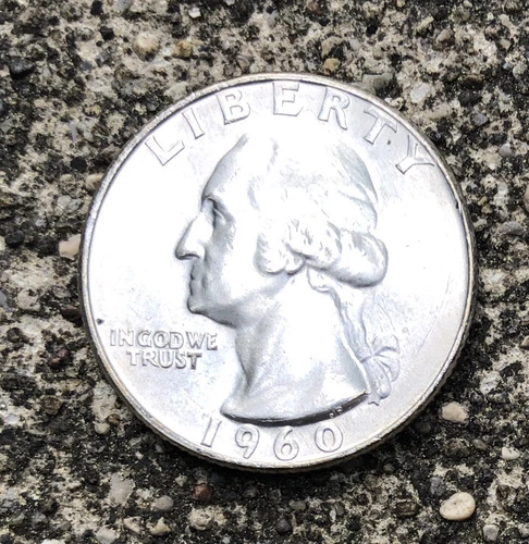 1960 D Washington Quarter  BU Uncirculated  90% Silver from Original Bank Roll 1