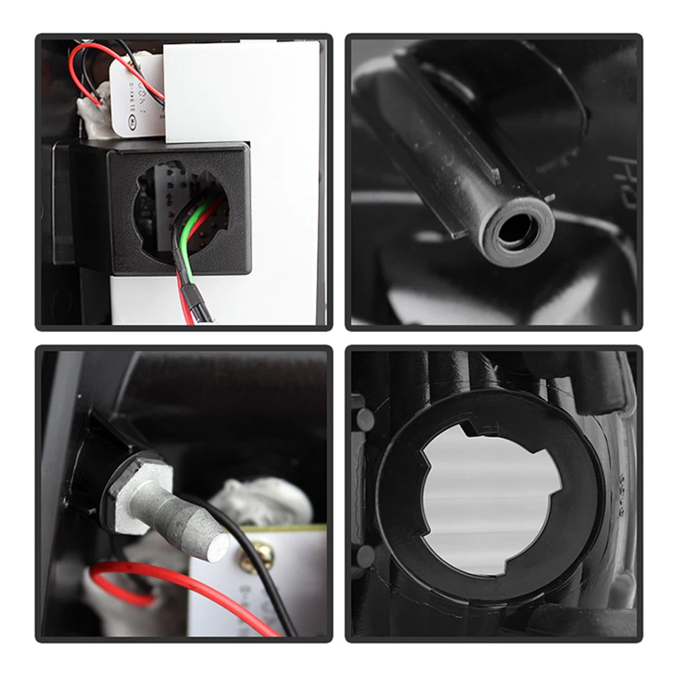 Luces traseras LED Spyder para 97-03 F150, 99-07 F250/350/450/550 SD Styleside negras Foto 3 de 4