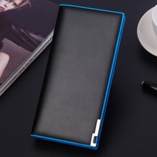 Leather Long Wallet for Men Women RFID Blocking Credit Card Holder Bifold Purse