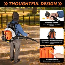 2 Stroke Backpack Gas Powered Leaf Blower with 1.8L Fuel Tank for Leaf, Sand