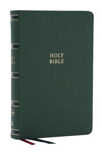 NKJV Single-Column Reference Bible Red Letter Comfort Print Green Imitation Leather 2024 Edition