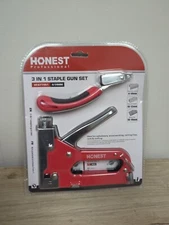 Honest Professional Staple Gun 3 In 1 Heavy Duty W/ Stapler Remover, 900 Staples