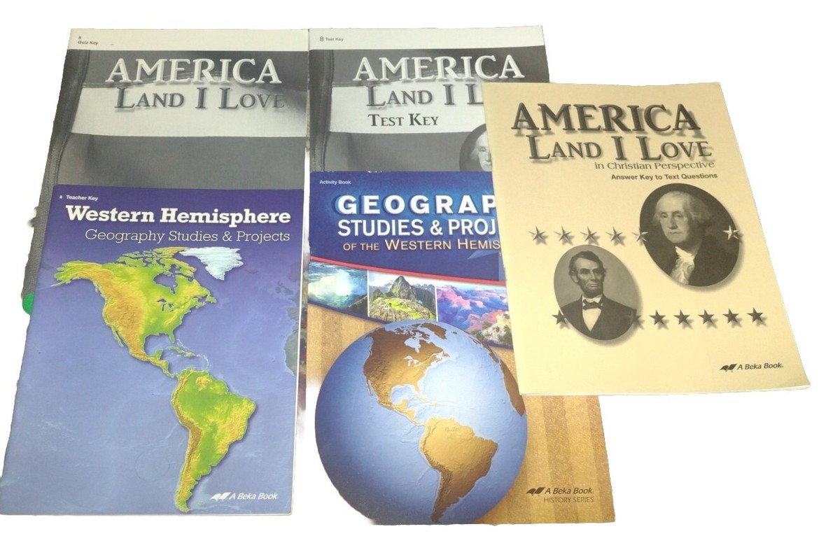 ABeka 8th Grade History America Land I Love Teacher Quiz Test Keys