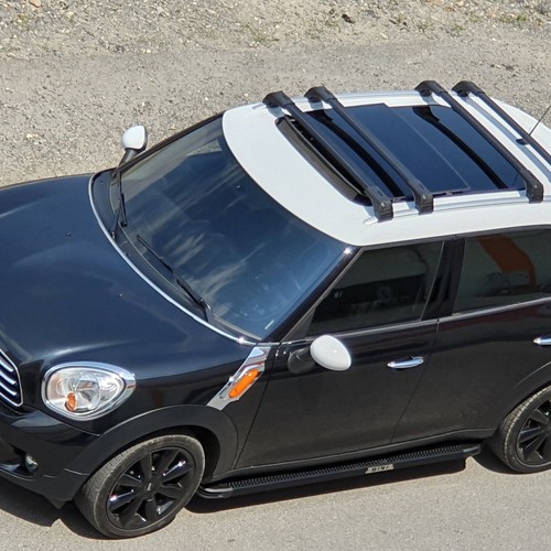 MINI COOPER COUNTRYMAN BLACK ROOF RACK CROSS BAR CROSS RAIL 4 PCS ...