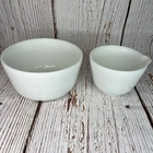 PYREX White Milk Glass Hamilton Beach Mixing Bowl Set #23/#23 Ribbed Design EUC