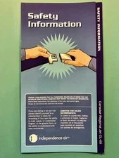 INDEPENDENCE AIR SAFETY CARD--CL65
