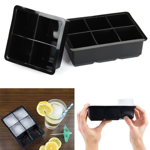 Grande macchina per cubetti di ghiaccio grande vassoio quadrato cubo stampi silicone palla whisky cocktail - Foto 2 di 14