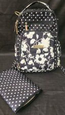 JuJuBe Be Right Back Diaper Backpack, The Heiress Polkadot Black EUC