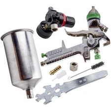 2.5mm HVLP Gravity Feed Spray Gun Kit Automotive Paint Primer Sprayer Steel