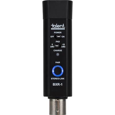 Talent BXR-1 XLR Bluetooth Audio Receiver with Rechargeable Battery and USB Cabl