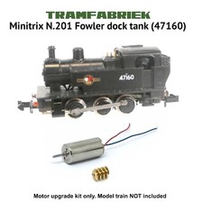 Minitrix N.201 Fowler Dock Tank 12V Coreless motor upgrade kit (N gauge)