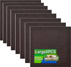 8 Pack Brown Self Adhesive Felt Pads – Cut Shape Floor Protectors for Furniture