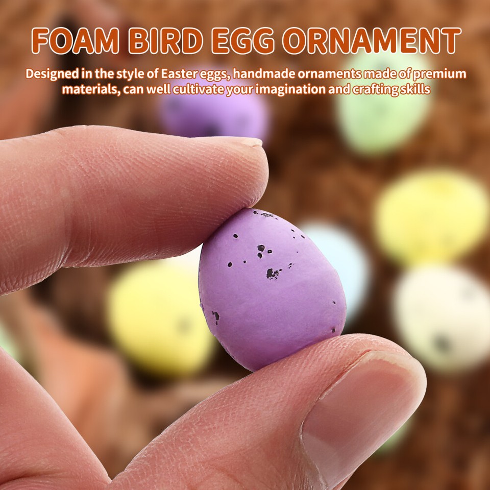 100Pcs Easter Foam Egg Fake Eggs Props Easter Basket Stuffers Festival