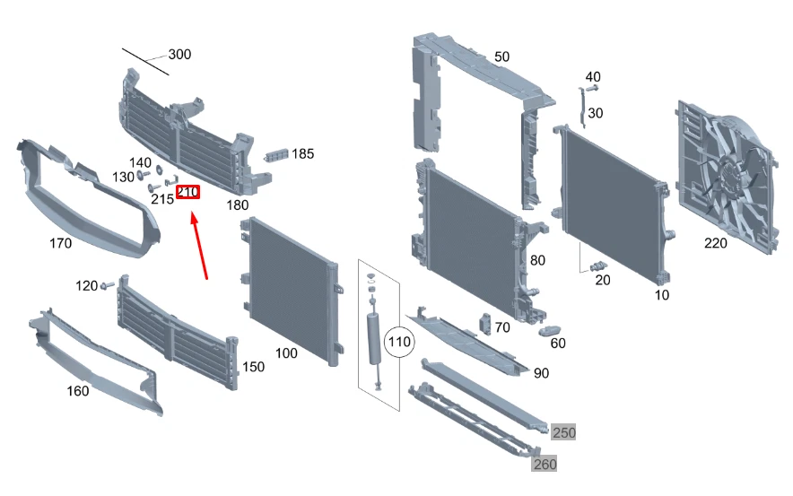 MB GLA H247 Upper Air Regulation Mount Inner Bracing A1778856103  