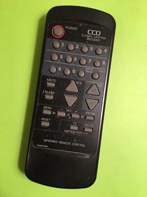 infrared remote control, replacement audio/visual control, CCD - Closed Caption
