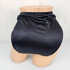 Vintage Black Second Skin Satin Vanity Fair Panties Glossy Shiny Sissy L 7