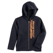 NWT Boys 4-7x Star Wars Foiled Star Wars Zip Hoodie Size 6