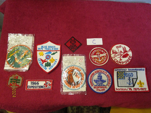 Lot of 10 Vintage Patch Lot Patches Some BSA 1959 Camporee Slade KY Bicentennial