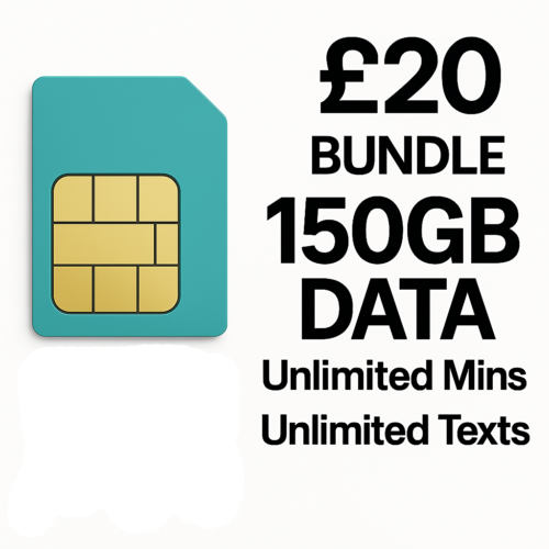 150GB Data + Unlimited UK Mins & UNLIMITED Texts 5G EE Network SIM. NO CONTRACT - 第 1/10 張圖片