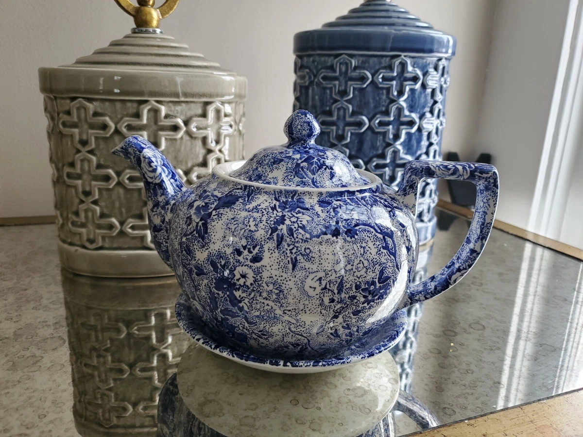 Laura Ashley Chintzware Teapot with Saucer made in England