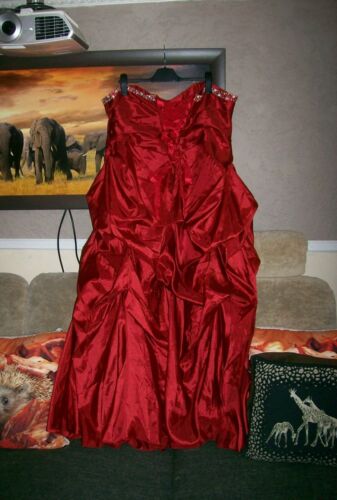 Große Mode Braut Ball💒💃Damen-Hochzeitskleid💃💒gr. 54 Rot Blütenstickerei Neu - Bild 3 von 5