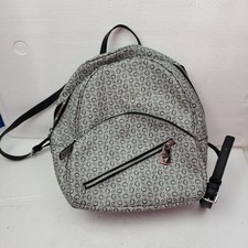 WOMENS GUESS BACKPACK ZANA BLACK N GREY MONOGRAM