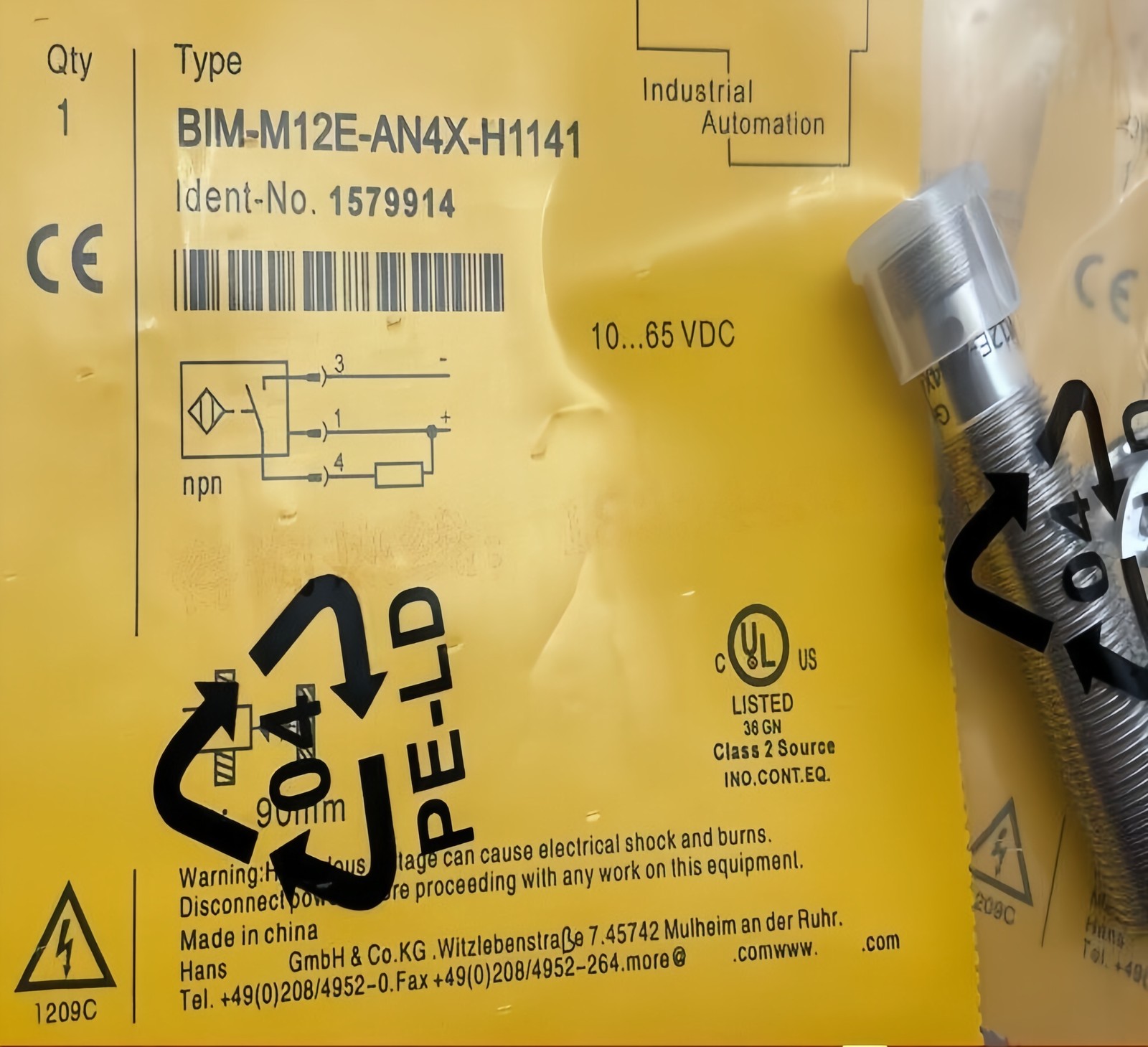 1PC New For Turck BiM-M12E-AN4X-H1141 Proximity Switch Sensor Fast Delivery