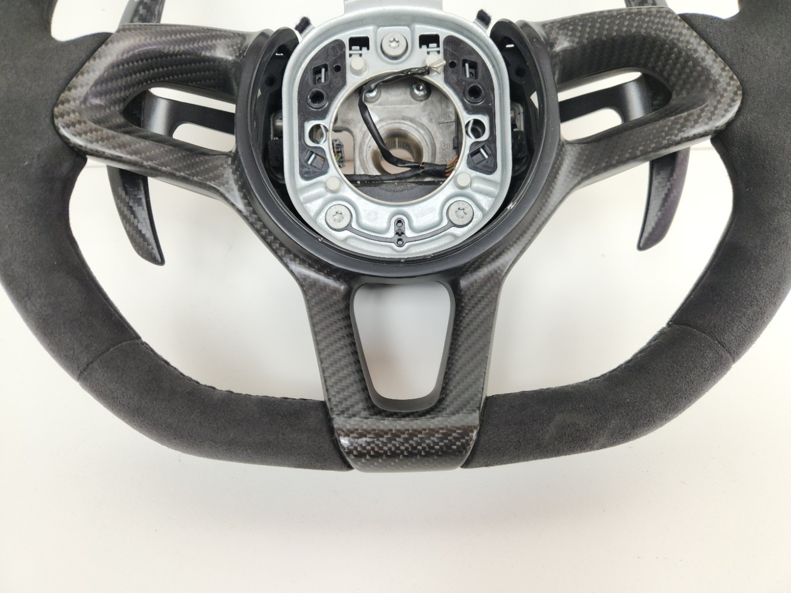 2015-2017 MCLAREN 675LT STEERING WHEEL CARBON FIBER ALCANTARA W PADDLE SHIFTERS